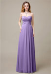 Charming A-line Sweetheart Sleeveless Floor-Length Bridesmaid Dresses