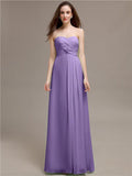 Simple Sweetheart Sleeveless A-line Floor-Length Bridesmaid Dresses