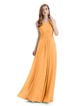 A-line Chiffon Floor-Length Long Bridesmaid Dresses