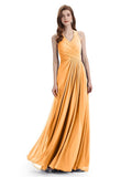 Elegant V-neck Side Slit Floor Length Bridesmaid Dresses