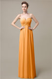 Simple A-line Sweetheart Chiffon Floor-Length Long Bridesmaid Dresses