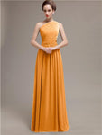 Simple One-shoulder Chiffon Long Bridesmaid Dresses