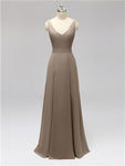 Fashion A-line V-neck Chiffon Bridesmaid Dresses