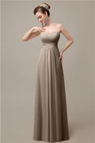 A-line Chiffon Sweatheart Floor-Length Beach Bridesmaid Dresses