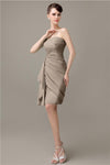 Elegant Sweetheart Chiffon Backless Sheath Bridesmaid Dresses