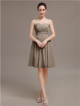 Sweetheart Chiffon A-line Short Bridesmaid Dresses