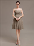 Sweetheart Chiffon A-line Short Bridesmaid Dresses