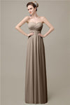 A-line Chiffon Sweetheart Floor-Length Long Bridesmaid Dresses