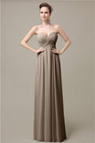 Simple A-line Sweetheart Chiffon Floor-Length Long Bridesmaid Dresses