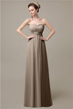 A-line Sweetheart Chiffon Floor-Length Long Bridesmaid Dresses