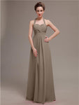 Elegant Sweetheart Halter Long Bridesmaid Dresses