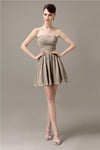 Popular Chiffon A-line Sweetheart Mini Bridesmaid Dresses