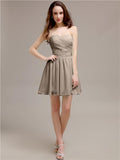 Simple Sweetheart A-Line Short Chiffon Bridesmaid Dresses