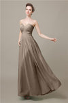 Pretty Strapless Chiffon A-line Floor-Length Bridesmaid Dresses