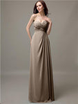 Elegant Sweetheart Chiffon A-line Long Bridesmaid Dresses