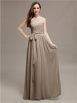 Beautiful A-line One-Shoulder Sleeveless Floor-Length Bridesmaid Dresses