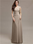 Chiffon A-line One-Shoulder Sleeveless Floor-Length Bridesmaid Dresses