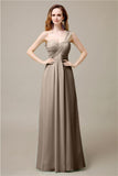 Pretty A-line Chiffon One-Shoulder Floor-Length Bridesmaid Dresses