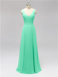 Fashion A-line V-neck Chiffon Bridesmaid Dresses