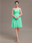 Sweetheart Chiffon A-line Short Bridesmaid Dresses