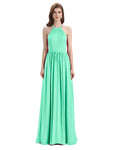 Stunning Chiffon A-line Long Cross-back Bridesmaid Dresses