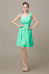 Popular One-shoulder Sweetheart Knee-Length Bridesmaid Dresses