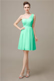 Elegant One-shoulder A-line Knee-Length Bridesmaid Dresses