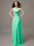 Shoulder Strap A-line Floor-Length Bridesmaid Dresses