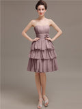 Sweetheart Pleats A-line Short Bridesmaid Dresses
