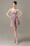 Popular Chiffon A-line Sweetheart Mini Bridesmaid Dresses