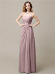 Elegant A-line Chiffon Sweetheart Floor-Length Bridesmaid Dresses