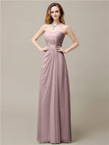 Elegant A-line Chiffon Sweetheart Floor-Length Bridesmaid Dresses