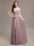 Beautiful A-line One-Shoulder Sleeveless Floor-Length Bridesmaid Dresses