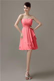 Sweetheart Chiffon A-line Knee-Length Bridesmaid Dresses