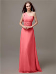 Unique One-shoulder Sleeveless A-line Floor-Length Bridesmaid Dresses