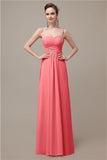 Sweatheart A-line Chiffon One Shoulder Floor-Length Long Bridesmaid Dresses