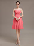 Sweetheart Chiffon A-line Short Bridesmaid Dresses