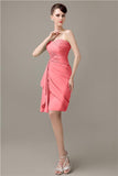 Elegant Sweetheart Chiffon Backless Sheath Bridesmaid Dresses