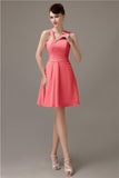 Simple A-line Knee-length Chiffon Bridesmaid Dresses