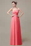 A-line Sweetheart Chiffon Floor-Length Long Bridesmaid Dresses