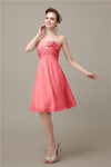 A-line Chiffon Sweetheart Knee-Length Short Bridesmaid Dresses