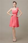 Popular One-shoulder Sweetheart Knee-Length Bridesmaid Dresses