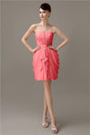 Elegant A-line Pleated Chiffon Knee-length Bridesmaid Dresses