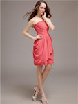 Sweetheart Short Sheath Knee length Bridesmaid Dresses