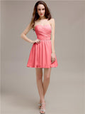 Simple Sweetheart A-Line Short Chiffon Bridesmaid Dresses