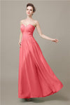 Pretty Strapless Chiffon A-line Floor-Length Bridesmaid Dresses