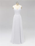 Fashion A-line V-neck Chiffon Bridesmaid Dresses