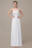 Sweatheart A-line Chiffon One Shoulder Floor-Length Long Bridesmaid Dresses