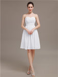 Sweetheart Chiffon A-line Short Bridesmaid Dresses