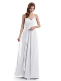 Charming Halter V-neck Floor Lenght Bridesmaid Dresses